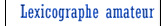 Lexicographe amateur